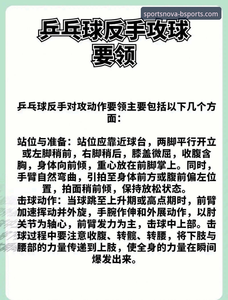 掌握乒乓球赛事分析的关键技巧，从B体育平台实战案例学起
